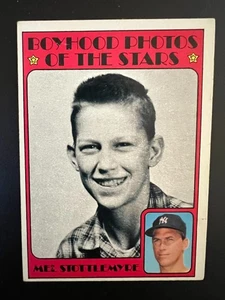 1972 Topps Mel Stottlemyre #492 Boyhood Photos of the Stars - Imagen 1 de 2