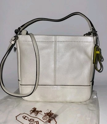 Bolso Bandolera Coach F49160 Park Cuero Mini Lona Perla Foto 1 de 4