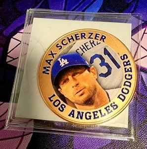 2021 Highland Mint Max Scherzer Münze Los Angeles Dodgers Limited Edition To 3000 - Bild 1 von 2