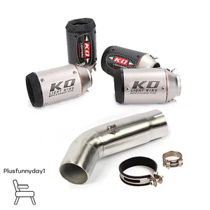 For Suzuki GSXR600 GSXR750 2011-2025 2" Exhaust Muffler System Mid Connect Pipe - Foto 1 di 8