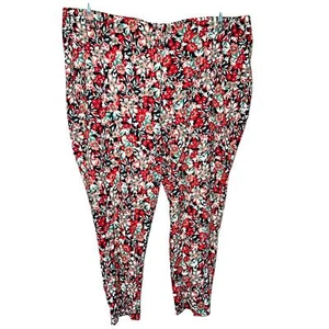 Torrid Plus 3X 22W 24W Crop LEGGINGS Black Orange Black Floral High Rise NEW - Picture 1 of 6
