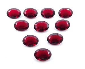 Lab Created Garnet Oval Cut 13x18 MM Loose Gemstone For Jewelry Making P-939 - Picture 1 of 2