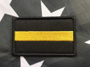 Disponent, Schadenverhütung, LKW-Fahrer DÜNNE GELBGOLDENE LINIE Stickerei Patch  - Bild 1 von 3