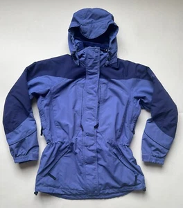 Columbia Sportswear Jacket Coat Interchange Core Blue Hood Zipper Fleece Lined S - Picture 1 of 12