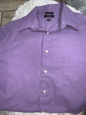 Camisa de vestir COVINGTON sin arrugas para hombre XL 17 - 17,5 34 - 35 púrpura lavanda Foto 1 de 3