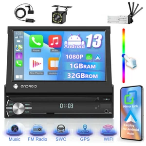 Kam 7" Autoradio Navigatore con GPS Apple Carplay Android 13 BT Wifi USB 1DIN 32G +DAB - Foto 1 di 17