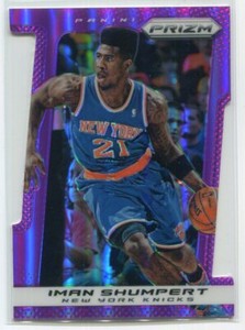 2013-14 Panini Prizm Prizms Purple Die Cut Refractor 193 Iman Shumpert 4/49