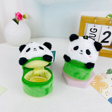 Plush Panda Bamboo Tube Keychain Cartoon Panda Doll And Bamboo Tube Keyrings _co