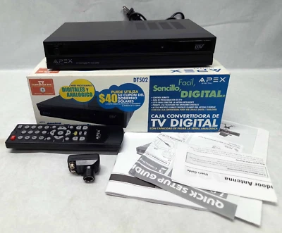 Apex Digital TV Converter DT502 - Complete in Original Box w/ Remote and Manuals - Image 1 of 4