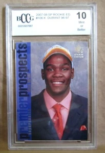 Kevin Durant RC 2007-08 SP Rookie Edition Card#106 Graded BccG10! Warriors RC G4 - Picture 1 of 2
