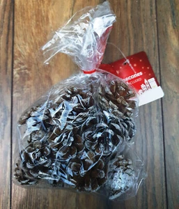 Christmas Pine cones Decorations 15 Pk Natural crafts, White - Picture 1 of 4