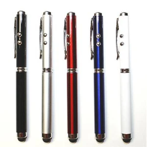 2X 4-in-1 Ballpoint Pen + Stylus + Pointer + LED For iPad iPhone iPod Tablet PC - Picture 1 of 4