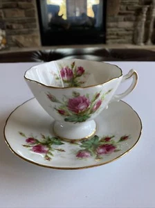 Antique Rose Rossetti Tea Cup And Saucer Gilded Roses Japan - Picture 1 of 11