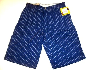 NEW Volcom sz 8 Big Youth boys dark blue dot khaki chino shorts - Picture 1 of 2