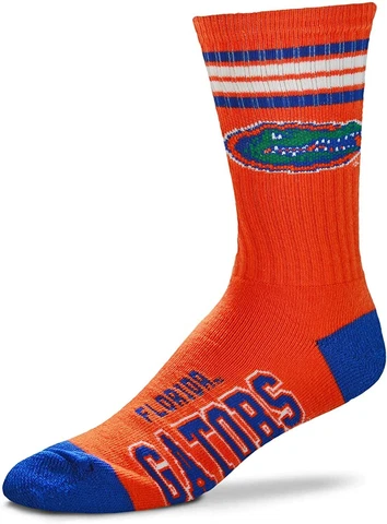 Florida Gators Reverse 4 Stripe Orange Deuce Crew Socks Cover