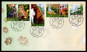 AUSTRALIA 1996 Pets Gummed Set of 6 on First Day Cover (FDC) - Picture 1 of 2