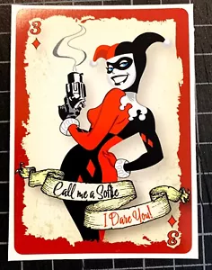 Pegatina/calcomanía para tarjetas Harley Quinn 3 of Diamonds - Imagen 1 de 3