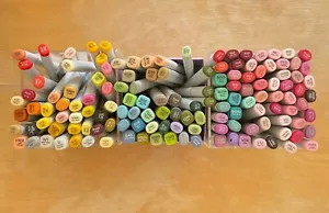 130 Copic Marker Sketch Ciao Pens Bulk Lot -Illustration Art Manga Alcohol Base - Picture 1 of 7
