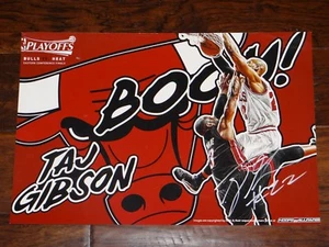 TAJ GIBSON CHICAGO BULLS SIGNED 12X18 PHOTO KNICKS NBA!!! - Picture 1 of 1