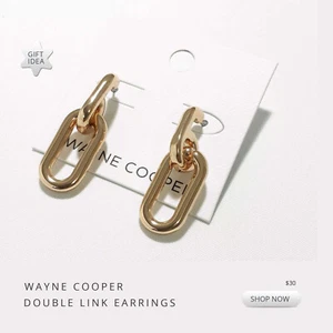 Drop Earrings Double Link Chain for Women Fashion Jewelry Gold GIFT30 ID EAR07 - Bild 1 von 4