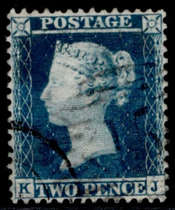 GB QV SG34 SPEC F6(2), 2d greenish blue plate 5 LC14, FINE USED. Cat £120. KJ - Picture 1 of 1