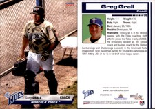 Greg Grall 2010 Choice Norfolk Tides #21 Card *AutographDen*