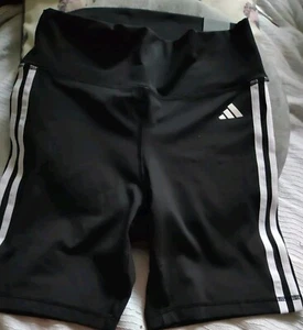 Adidas High Rise Bike Shorts Black Size M(12-14) - Picture 1 of 6