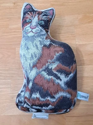VTG Riverdale Decorative Cat Tapestry Calico Cat Weighted Door Stop Made in USA - Image 1 of 4