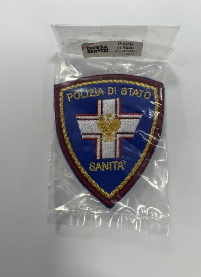 PATCH SCUDETTO RICAMATO DELLA POLIZIA DI STATO SANITA' - Immagine 1 di 1