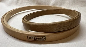 Vintage Set Duchess Wood Embroidery Hoops 4”and 6" Felt Cushioned Needlepoint - Picture 1 of 5