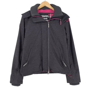 Superdry Chaqueta Mujer Cortavientos Abrigo Casual Negro Capucha Js6 Talla S - Imagen 1 de 9