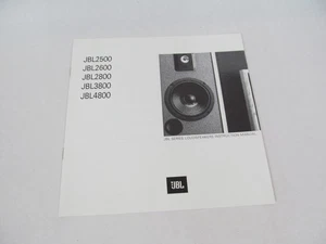 Vintage JBL Speaker Manual Only JBL2500 JBL2600 JBL2800 JBL3800 JBL4800 - Picture 1 of 1