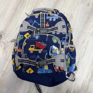 Pottery Barn Kinder Bau Motiv kleiner Rucksack LKW blau Jungen Tasche - Bild 1 von 8