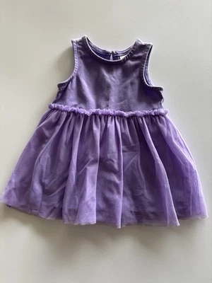 Hanna Andersson Baby Girls Purple Tulle Dress Size 70cm 6-12 Months - Image 1 of 3