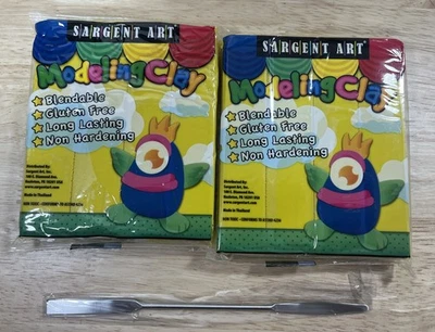 Сарджент художественное моделирование глины - желтый - 1 фунт упаковка - лот из 2 - с инструментом для скульптуры - Изображение 1 из 3