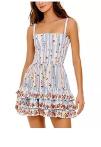 Agua Bendita Alamy Citrus Tiered Cover-Up Dress size L $230 - Picture 1 of 7