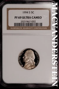 1994-S Jefferson Nickel - NGC PF 69 Ultra Cameo - Scarce No Reserve #SLH382 - Picture 1 of 2