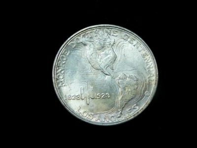Medio dólar de plata conmemorativo Doctrina Monroe 1923-S 50c Foto 1 de 4