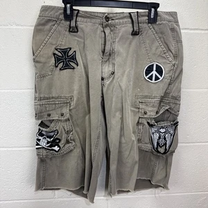 Pantalones Cortos Para Hombre BLAC LABEL Verde Ejército Estilo Nueva York Supervivencia Gótico Grunge Sueltos Y2K 32 - Imagen 1 de 17