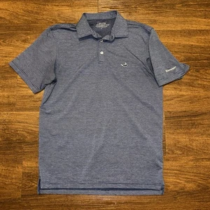 Vineyard Vines Sankaty Performance Polo Men S Blue Stripe On the Go Nantucket - Picture 1 of 13