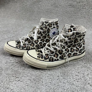 Converse Chuck 70 All Star High Top Shoes Womens Size 8 Leopard Print Canvas - Picture 1 of 16