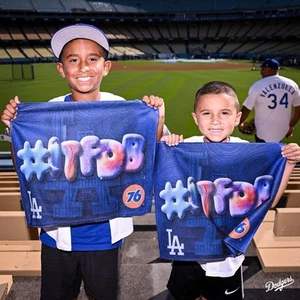 LA Dodgers Baseball ITFDB It's Time For Dodgers Baseball Playoff Rally Towel New - Picture 1 of 8