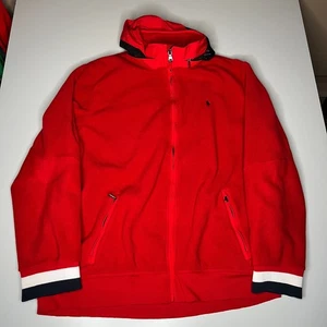 Polo Ralph Lauren Herren Fleecejacke rot 2XLT - Full Zip Kapuze warm Oberbekleidung - Bild 1 von 12