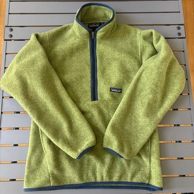 Patagonia Synchilla Fleece Sweatshirt Marsupial  1/2 Zip Size Small Green - Image 1 of 4
