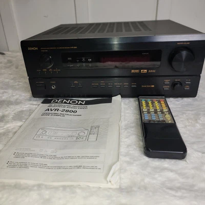 Denon AVR-2800 5.1 channel AV Receiver with DTS W/ Remote And Manual Bundle  - Image 1 of 4