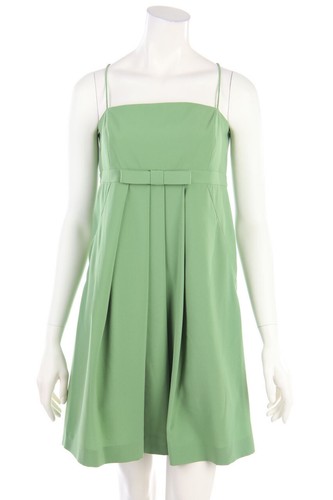 MOSCHINO CHEAP AND CHIC Abito Babydoll Fiocco I 44 = D 40 verde NUOVO#1818