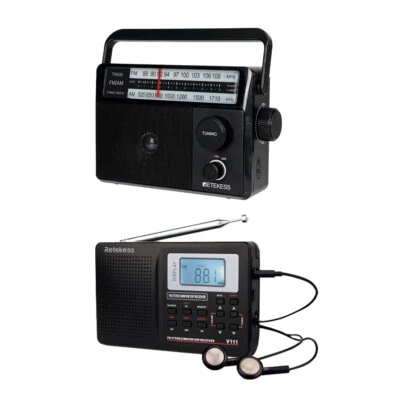 RetekessTR633 FM/AM Radio Big Speaker V111 FM/AM/SW Pocket Radio Digital Stereo - Image 1 of 4