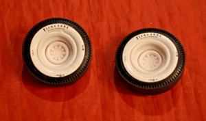 AMT 50's Style Firestone White Wall Drag Slicks and Wheels 1/25 - Picture 1 of 3