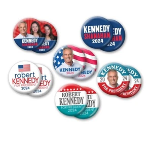 Robert F Kennedy Jr 2024 Buttons - 12 pack - 2.25" - campaign VP Nicole Shanahan - Picture 1 of 6