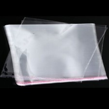 12x8" Wider Clear Bags Resealable Socks Cards Lip Tape Cello Self Seal Plastic